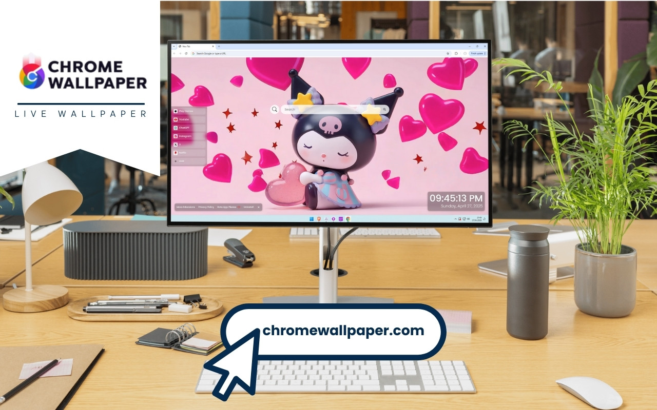 Kuromi Love Live Wallpaper chrome谷歌浏览器插件_扩展第1张截图