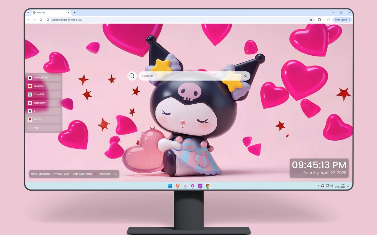 Kuromi Love Live Wallpaper chrome谷歌浏览器插件_扩展第3张截图
