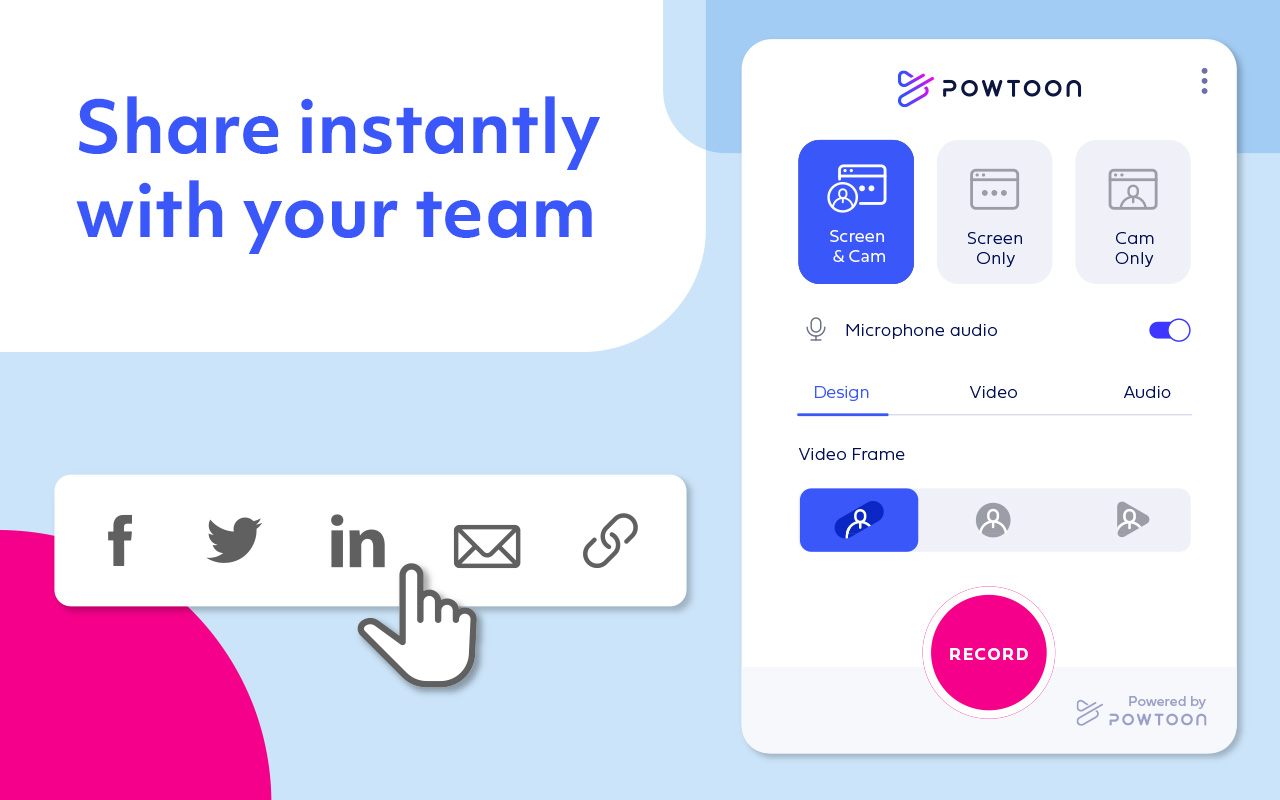 Powtoon Capture - Screen and Webcam Recorder chrome谷歌浏览器插件_扩展第4张截图