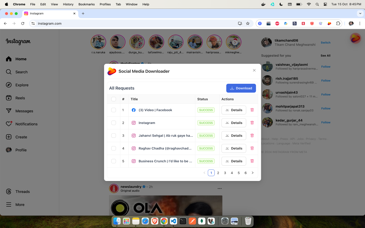 Social Media Downloader chrome谷歌浏览器插件_扩展第3张截图