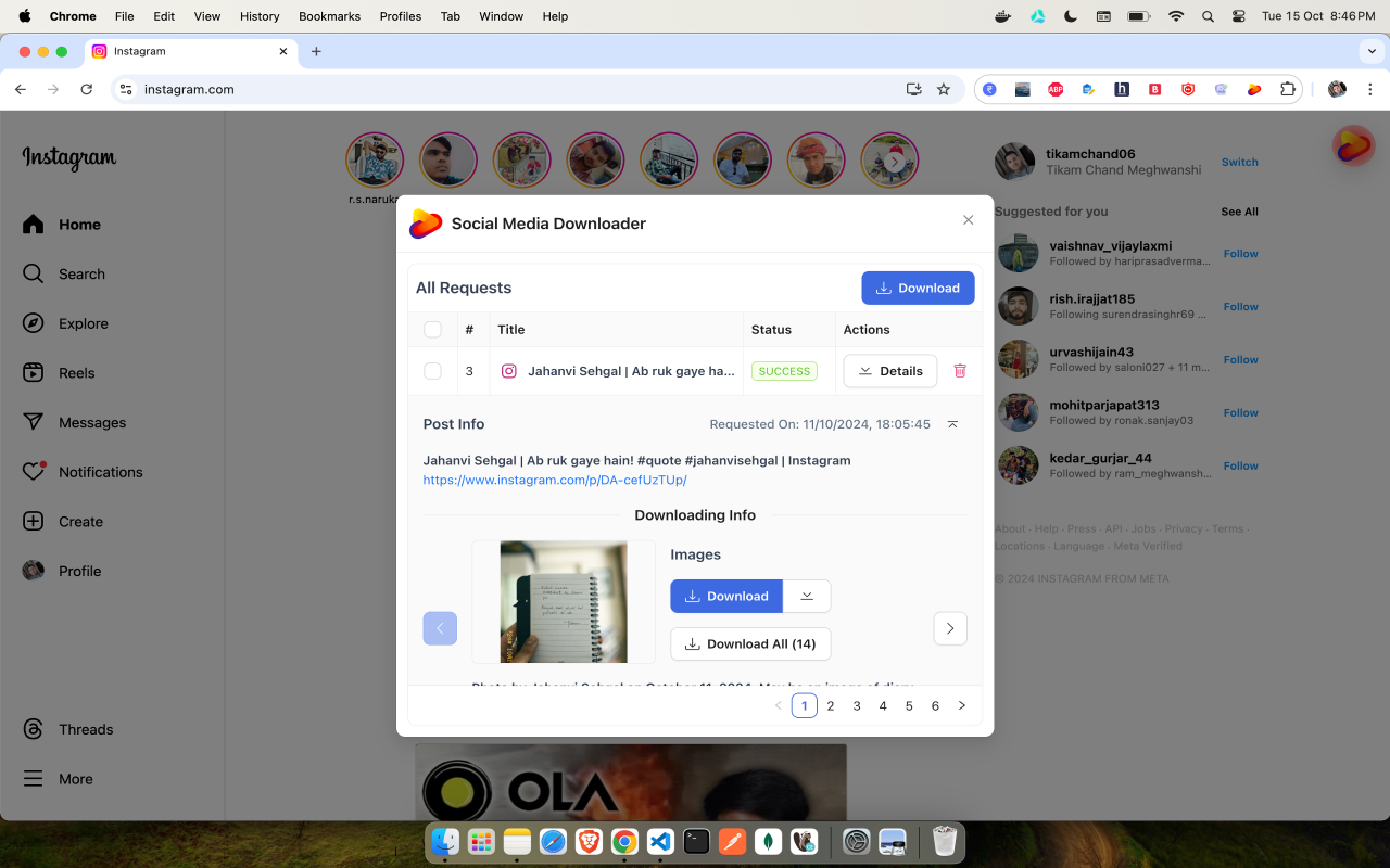 Social Media Downloader chrome谷歌浏览器插件_扩展第4张截图