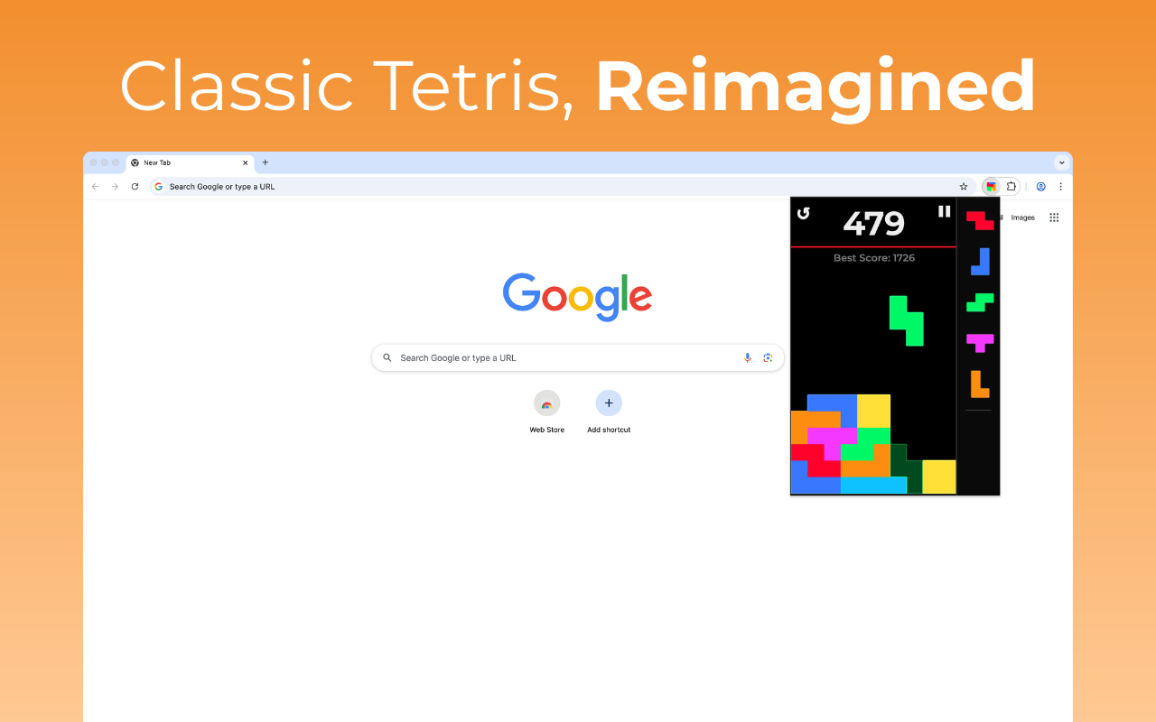 Trixel - 俄罗斯方块堆叠器 chrome谷歌浏览器插件_扩展第1张截图