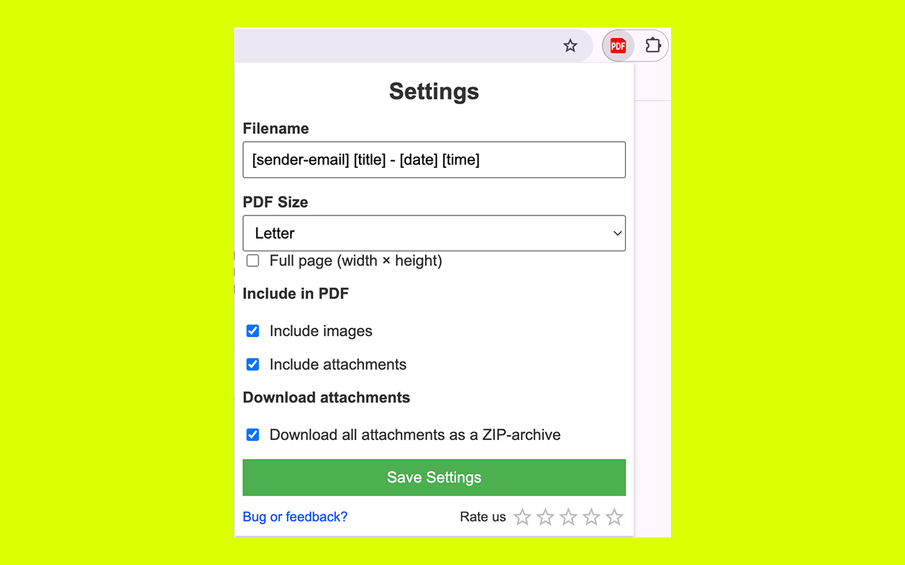 将Gmail中的邮件保存为PDF chrome谷歌浏览器插件_扩展第5张截图