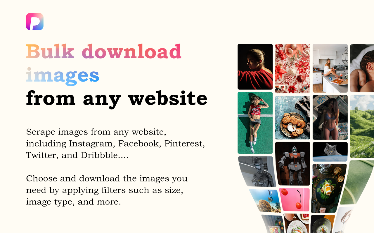 PicturePicker.AI – AI图片工具：批量图片下载采集、生成、修改、分享、整理存储 chrome谷歌浏览器插件_扩展第3张截图