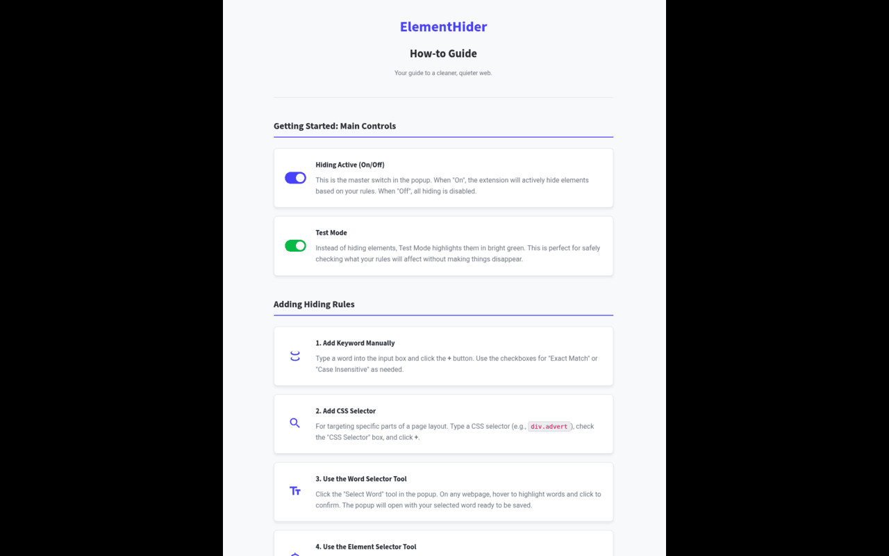 ElementHider chrome谷歌浏览器插件_扩展第3张截图