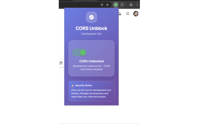 CORS Unblock chrome谷歌浏览器插件_扩展第4张截图