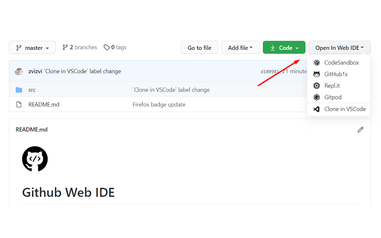 GitHub Web IDE chrome谷歌浏览器插件_扩展第2张截图