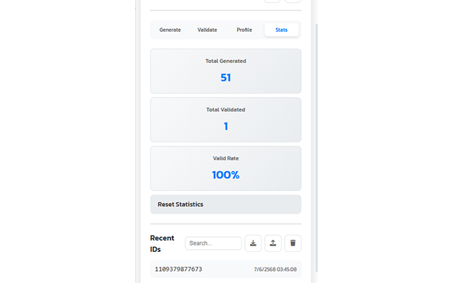 Thai Citizen ID Generator chrome谷歌浏览器插件_扩展第1张截图