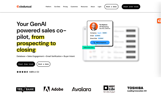Clodura.AI - Website Researcher chrome谷歌浏览器插件_扩展第2张截图