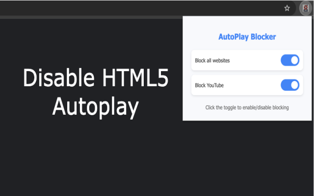 Disable HTML5 Autoplay & Version 2025 chrome谷歌浏览器插件_扩展第2张截图