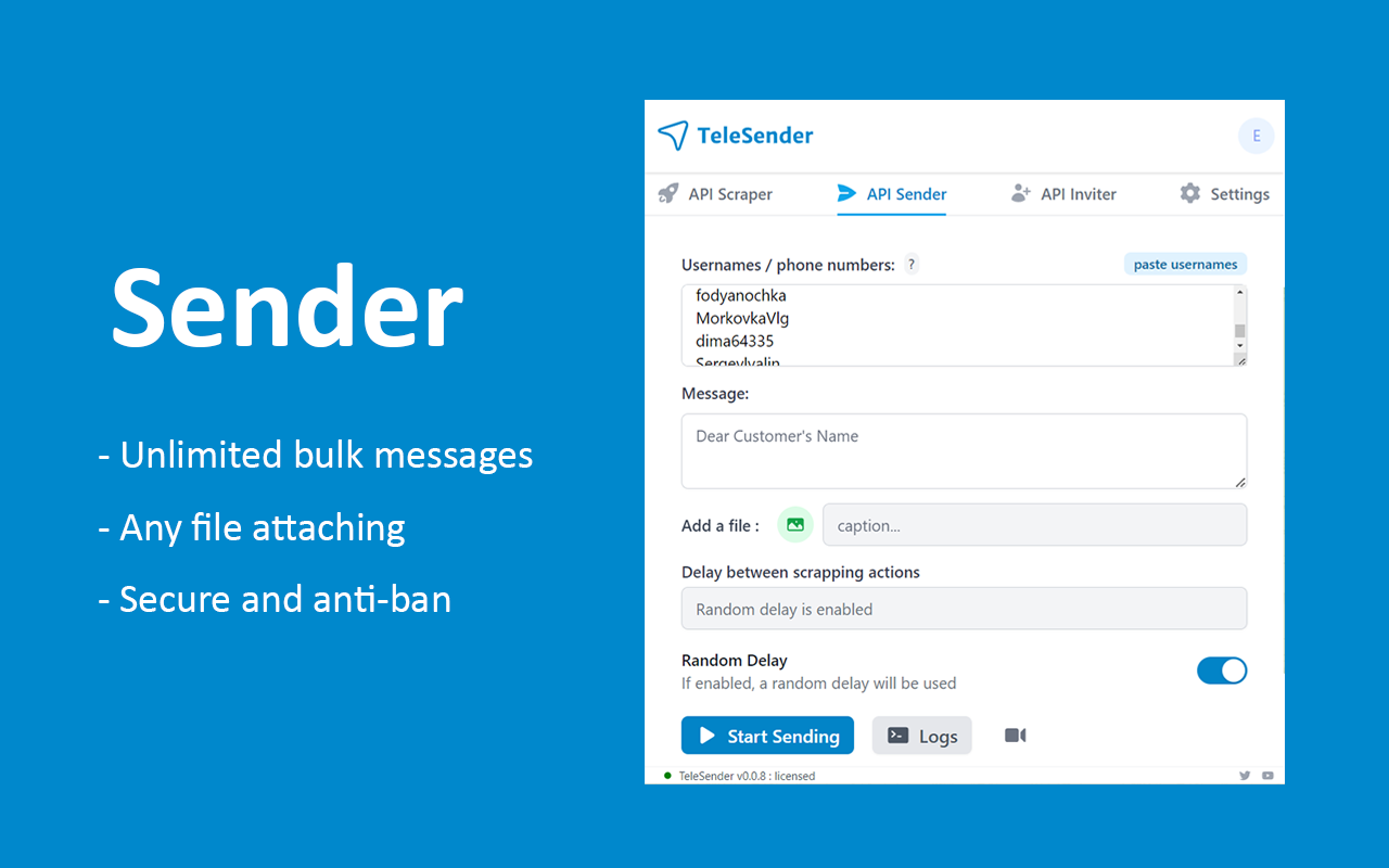 TeleSender chrome谷歌浏览器插件_扩展第3张截图