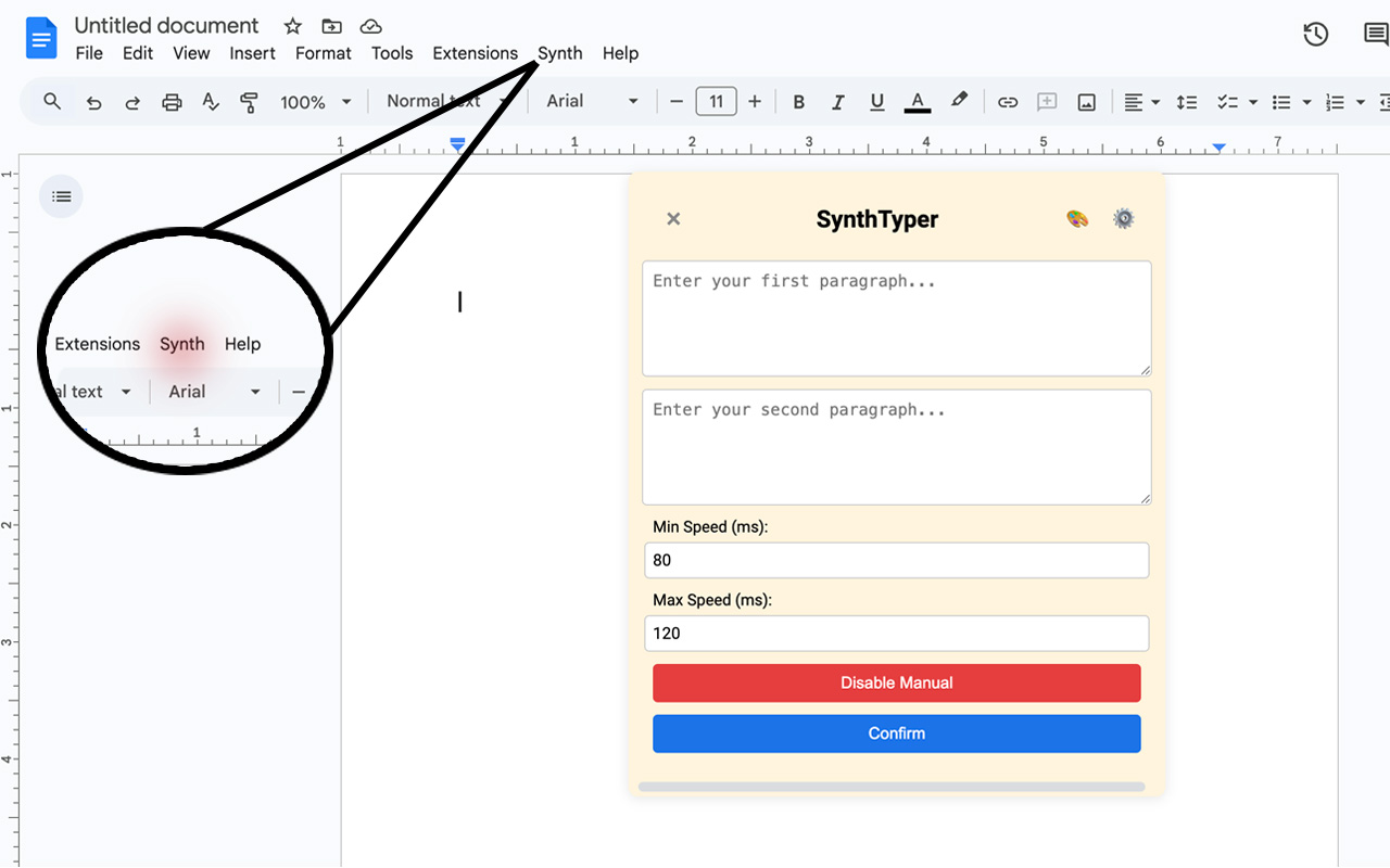 SynthTyper - Human Typer for Google Docs chrome谷歌浏览器插件_扩展第1张截图