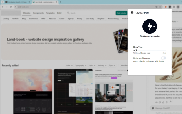 Fullpage Blitz - 超快全屏截图，一秒截图完整页面 chrome谷歌浏览器插件_扩展第2张截图