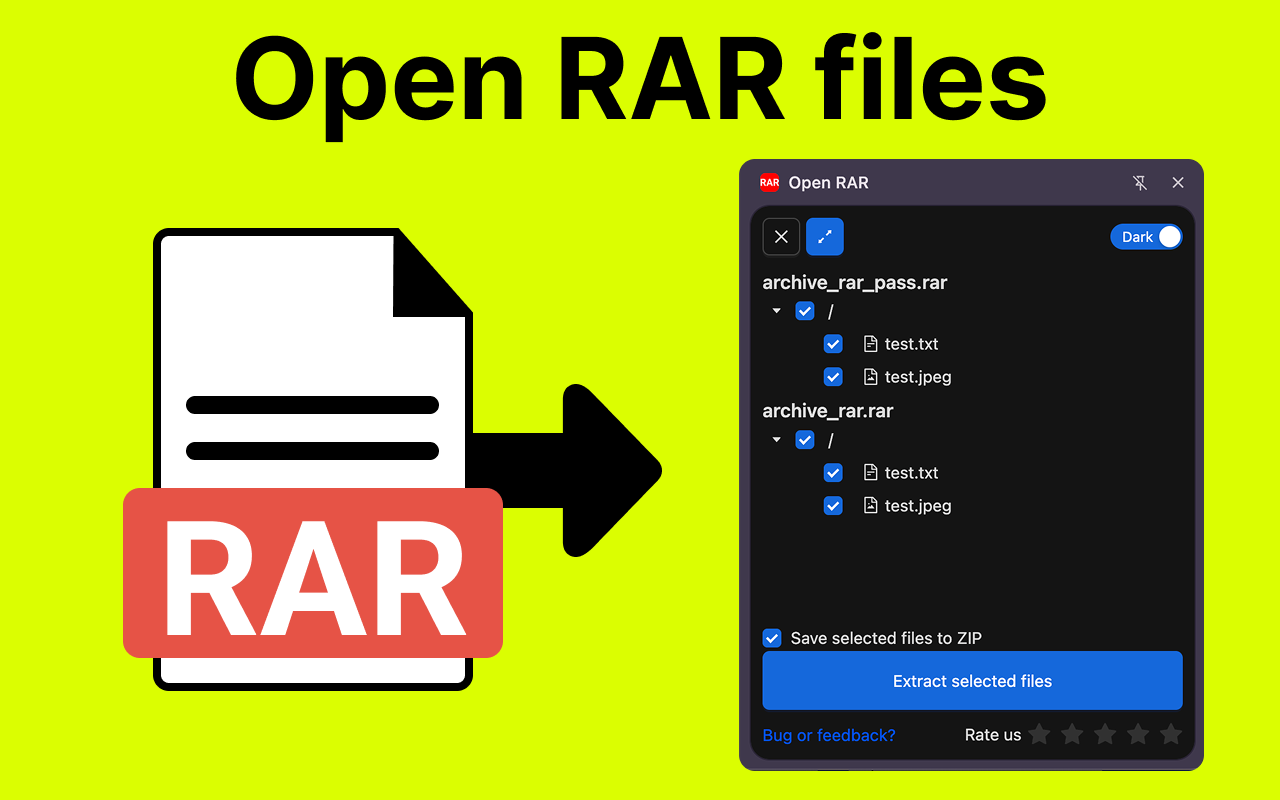 RAR File Opener - 提取RAR文件 chrome谷歌浏览器插件_扩展第1张截图