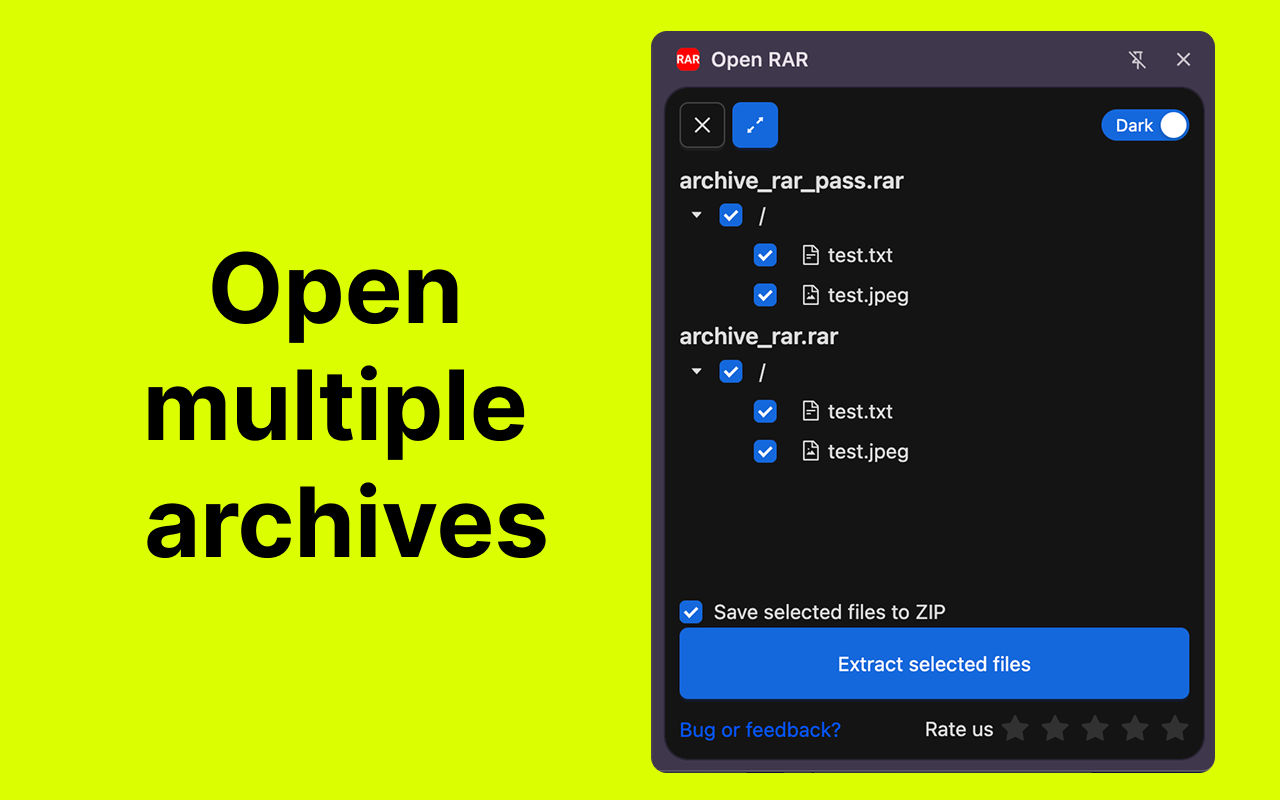 RAR File Opener - 提取RAR文件 chrome谷歌浏览器插件_扩展第3张截图