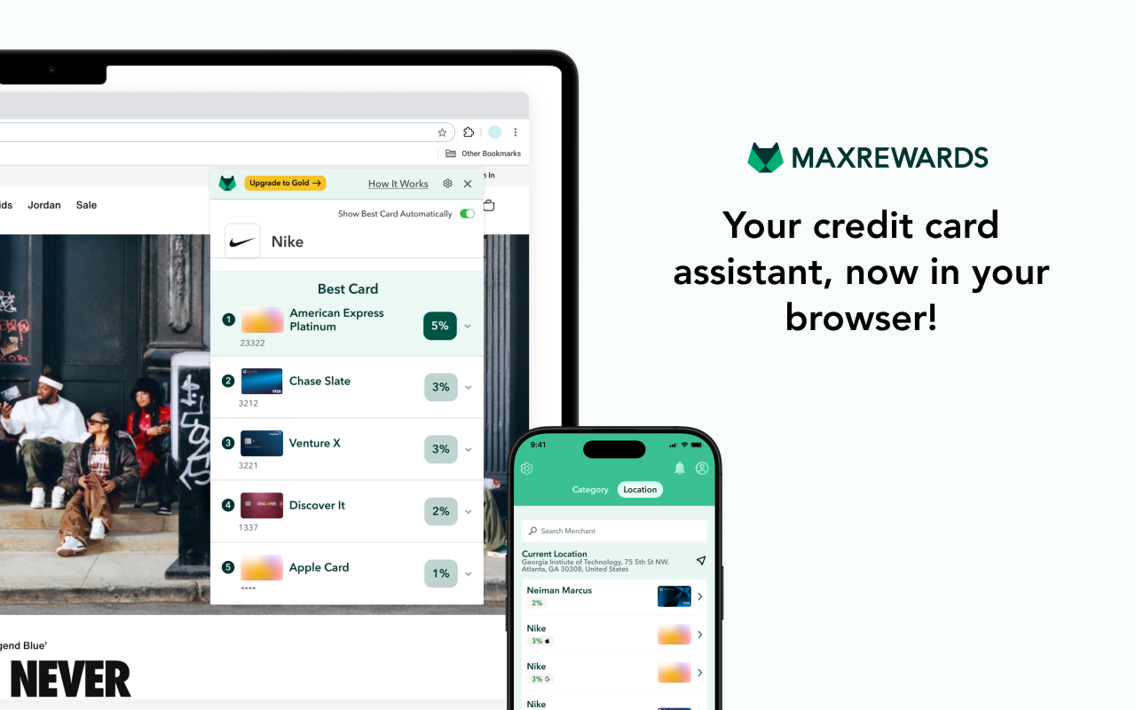 MaxRewards: Maximize Credit Card Rewards & Cash Back chrome谷歌浏览器插件_扩展第1张截图