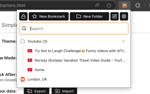 Simple Private Bookmark chrome谷歌浏览器插件_扩展第2张截图