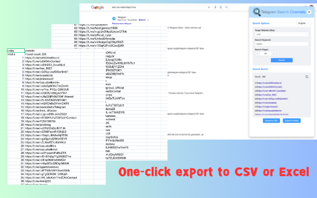 Telegram群组搜索工具 - tg search engine​ chrome谷歌浏览器插件_扩展第3张截图