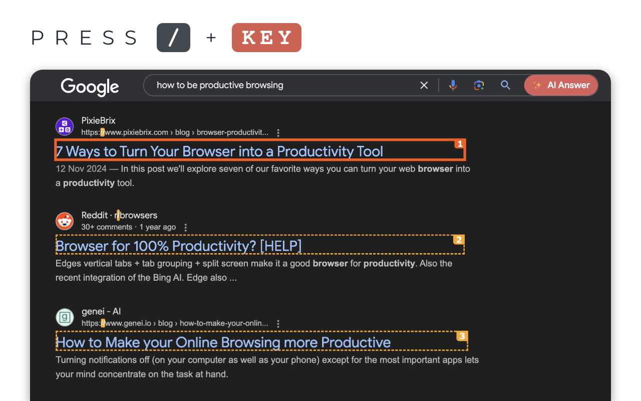 BrowseCut | 使用键盘快捷键更快地浏览 chrome谷歌浏览器插件_扩展第1张截图