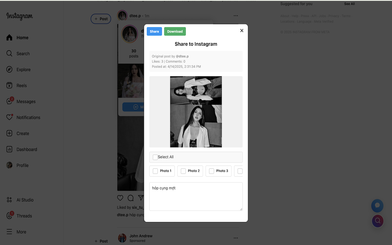 Insta Pro for Chrome – Instagram Toolkit chrome谷歌浏览器插件_扩展第2张截图