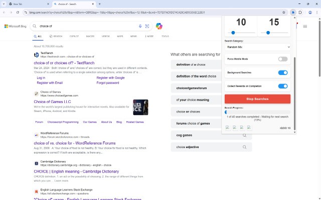 Rewards Searches Automator chrome谷歌浏览器插件_扩展第4张截图