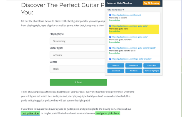 Internal Link Checker chrome谷歌浏览器插件_扩展第1张截图