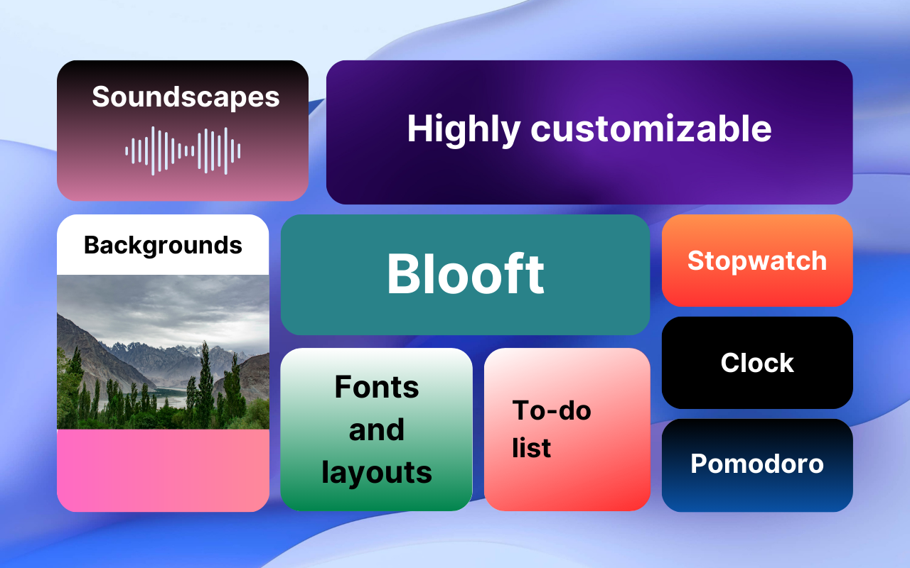 Blooft - Beautiful New Tab chrome谷歌浏览器插件_扩展第4张截图