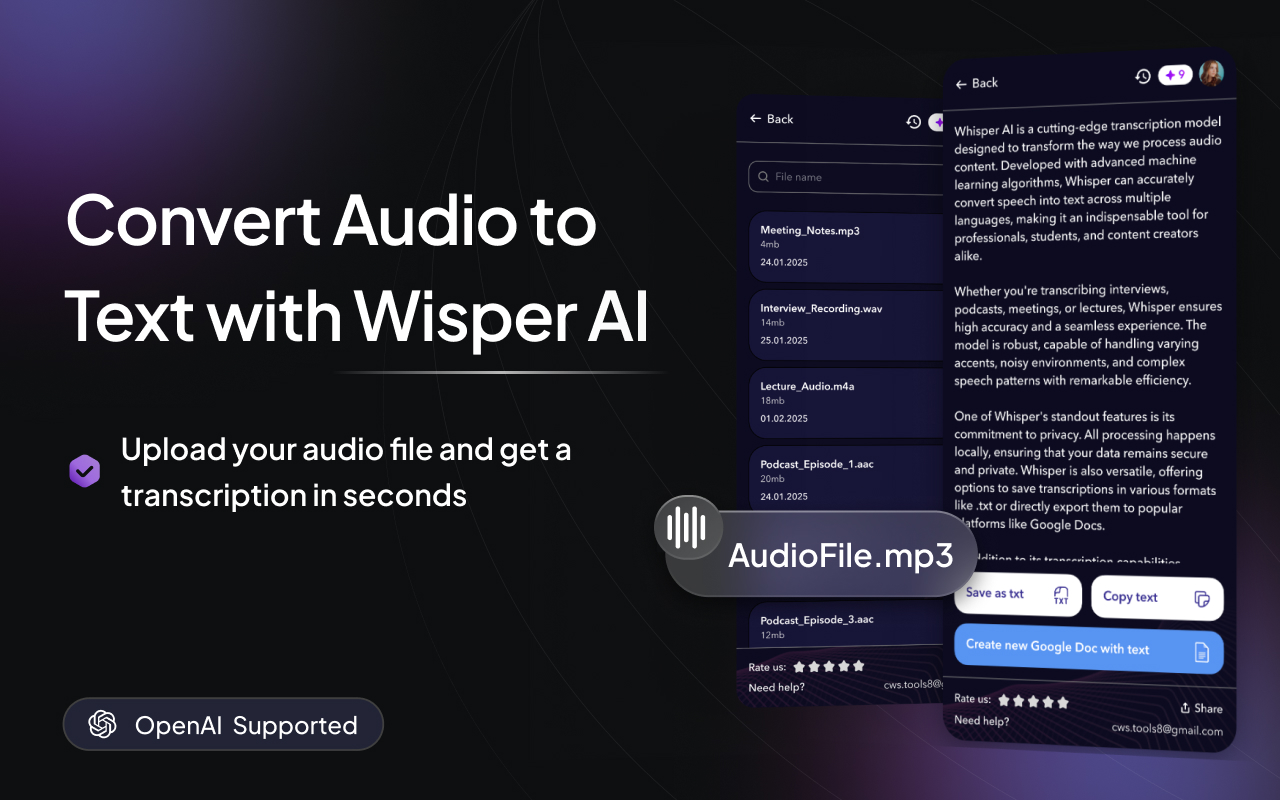Whisper AI chrome谷歌浏览器插件_扩展第1张截图