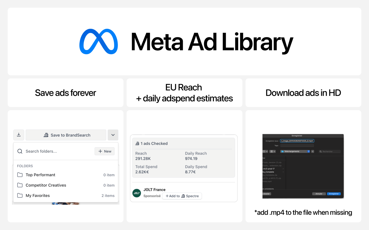 BrandSearch - eCommerce, Dropshipping and Shopify Spy, save Meta ads chrome谷歌浏览器插件_扩展第1张截图
