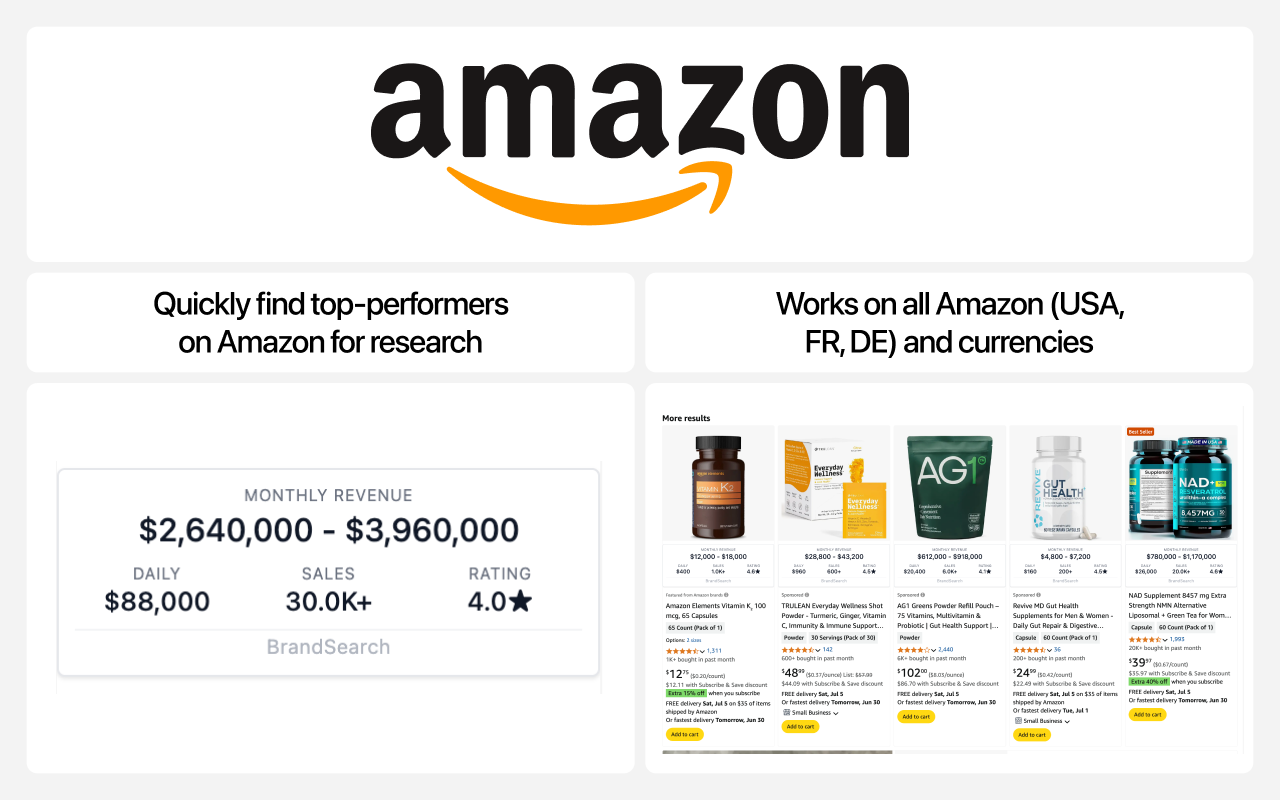 BrandSearch - eCommerce, Dropshipping and Shopify Spy, save Meta ads chrome谷歌浏览器插件_扩展第2张截图