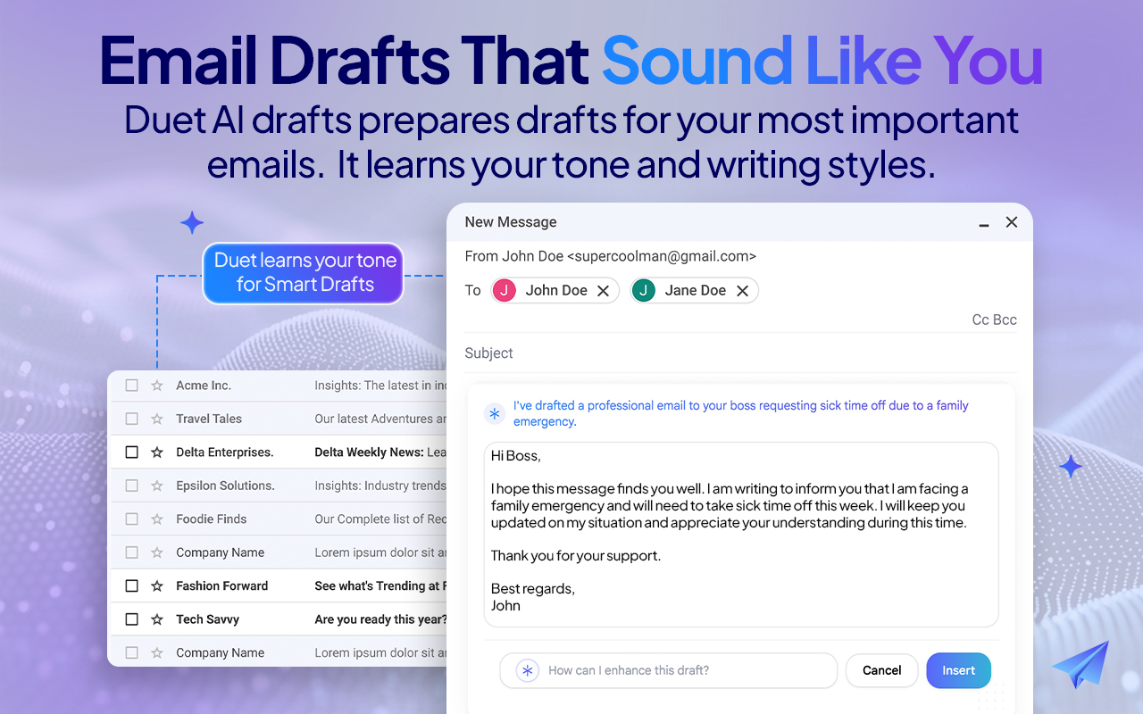 Duet Mail - Gmail AI Assistant chrome谷歌浏览器插件_扩展第5张截图