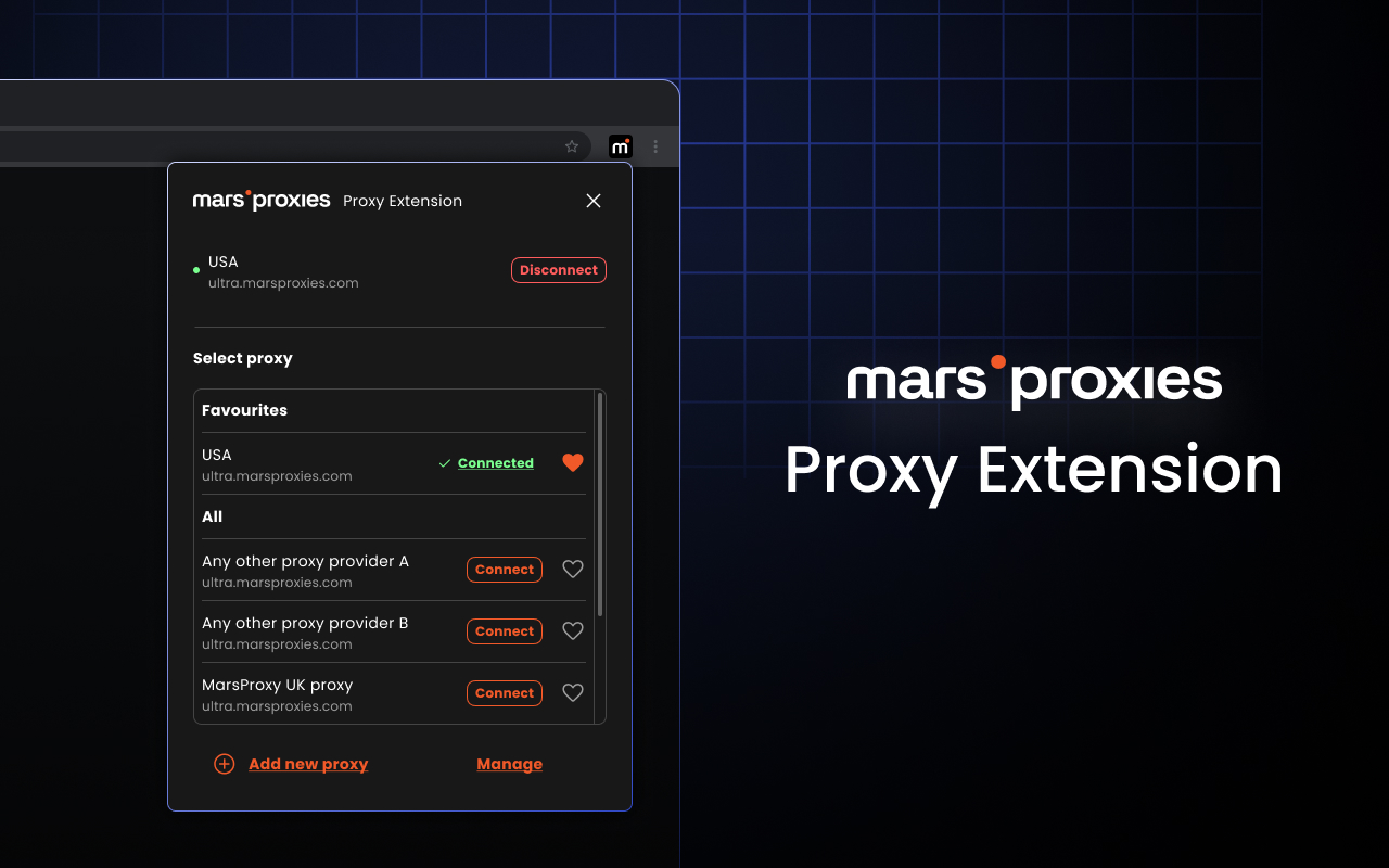 MarsProxies Proxy Extension chrome谷歌浏览器插件_扩展第2张截图
