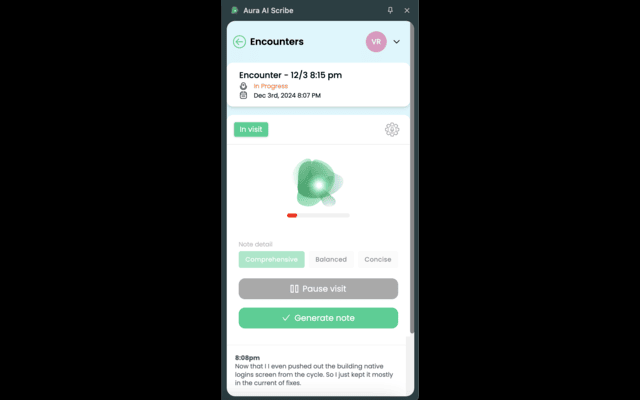 Aura AI Scribe chrome谷歌浏览器插件_扩展第1张截图