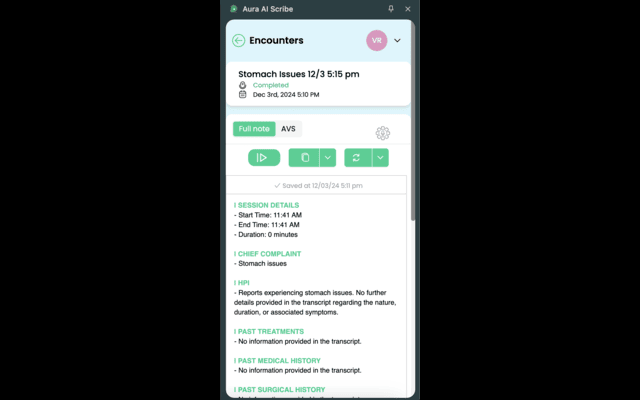 Aura AI Scribe chrome谷歌浏览器插件_扩展第3张截图