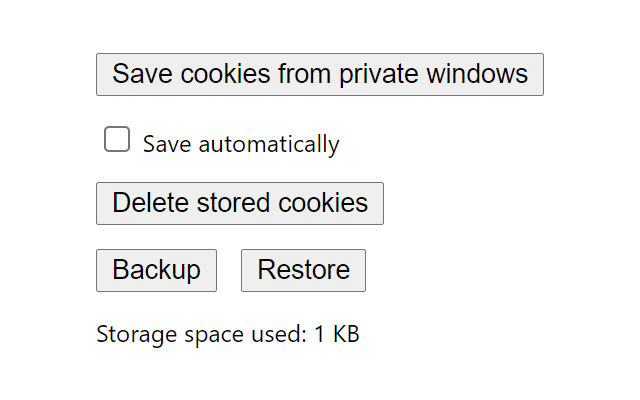 Save private window cookies chrome谷歌浏览器插件_扩展第1张截图