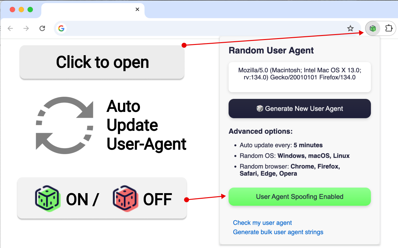 随机用户代理切换器 chrome谷歌浏览器插件_扩展第1张截图