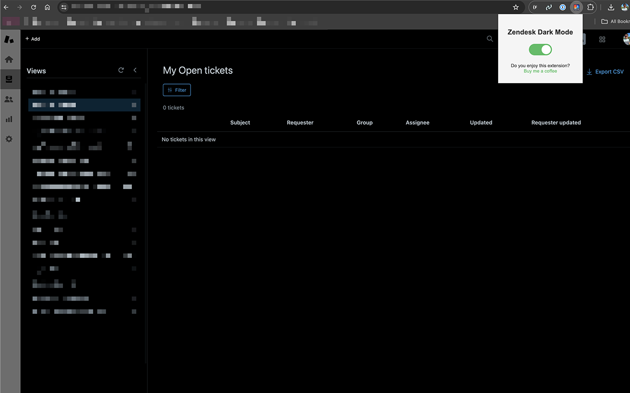 Zendesk Dark Mode chrome谷歌浏览器插件_扩展第1张截图