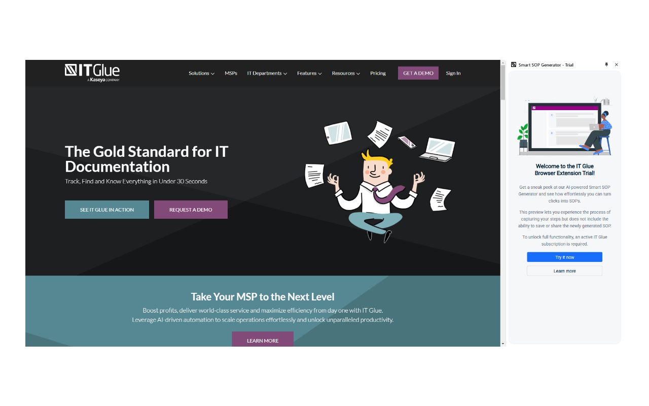 IT Glue SOP Generator Trial chrome谷歌浏览器插件_扩展第1张截图