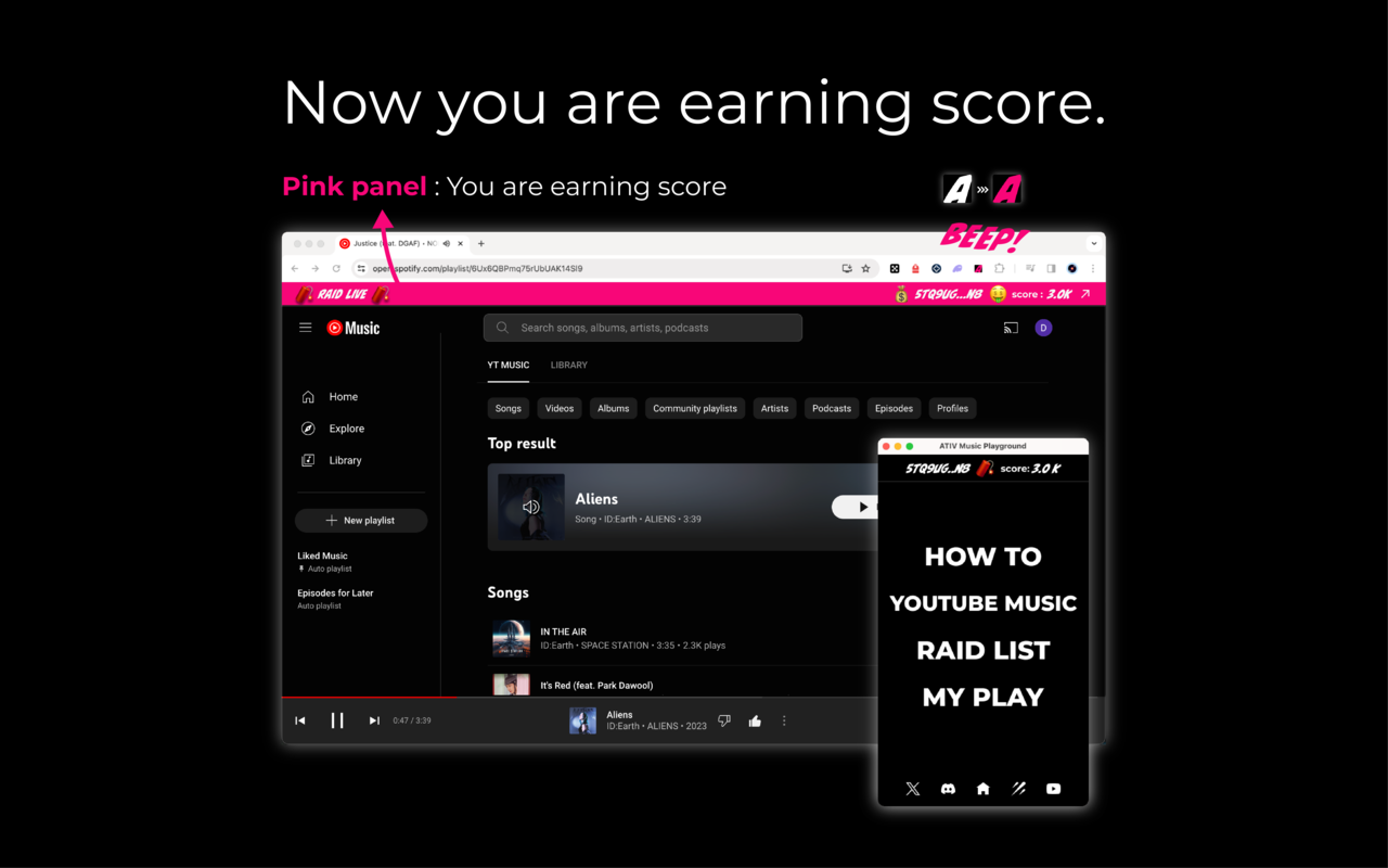 ATIV Music Playground for Youtube Music chrome谷歌浏览器插件_扩展第1张截图