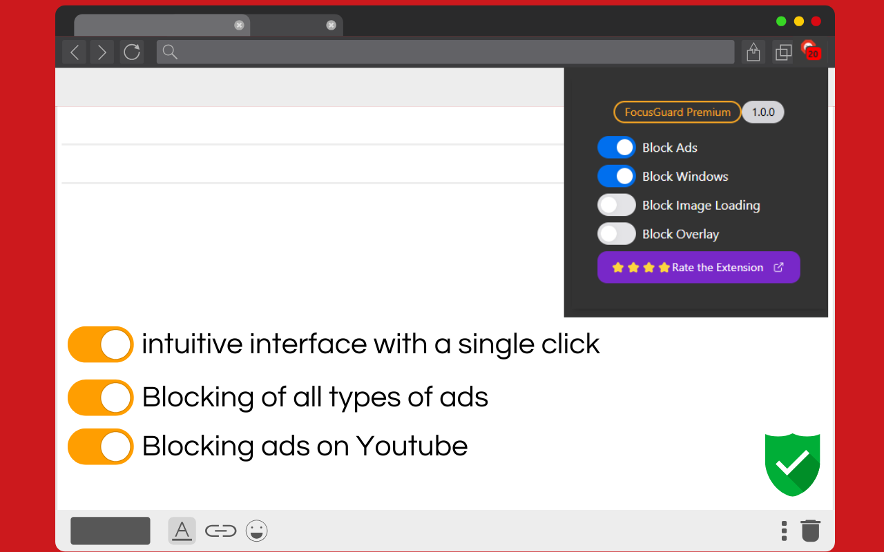 FocusGuard - Ad Blocker and Popup Blocker chrome谷歌浏览器插件_扩展第1张截图