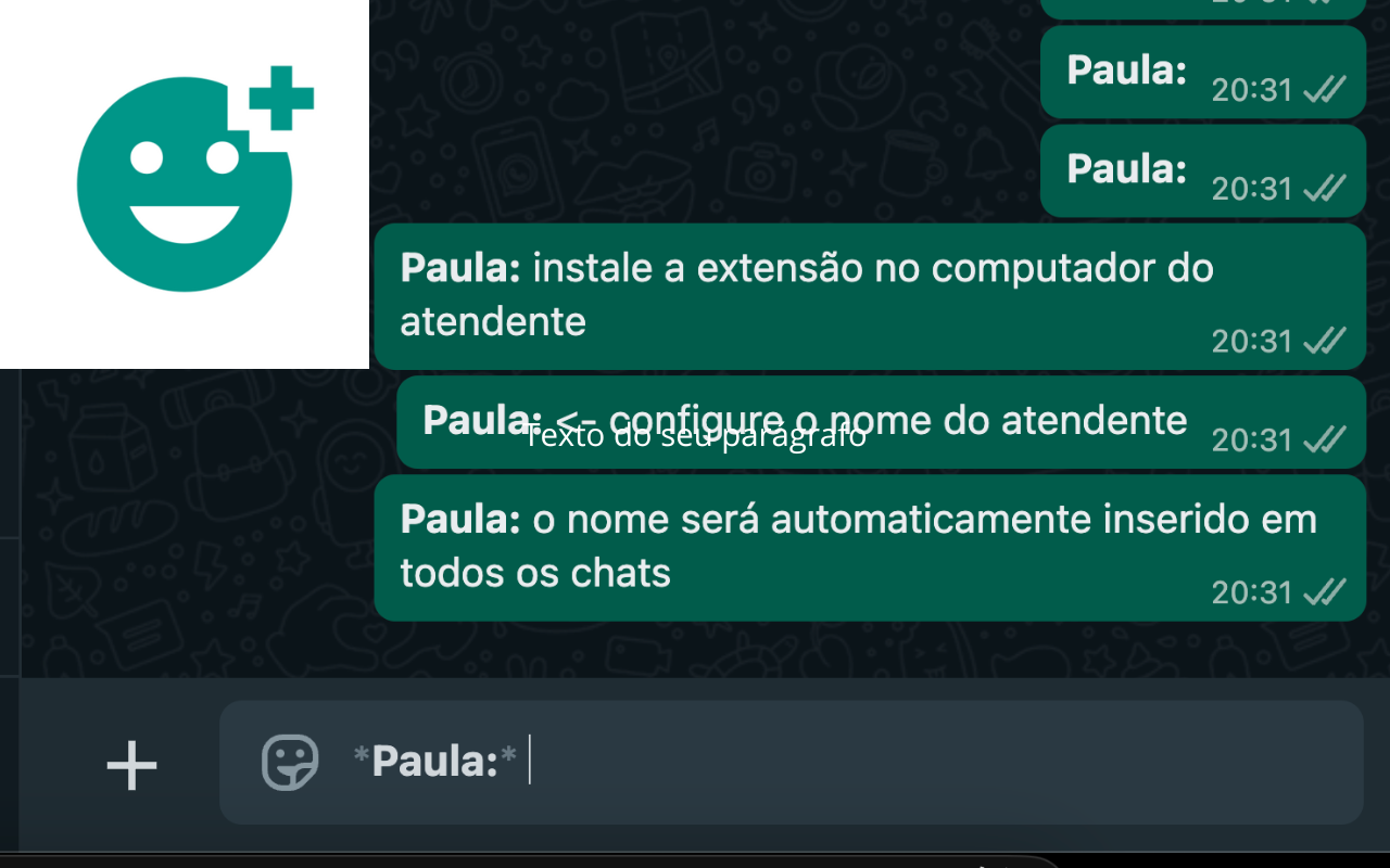 Nome de Atendente no Whatsapp chrome谷歌浏览器插件_扩展第1张截图