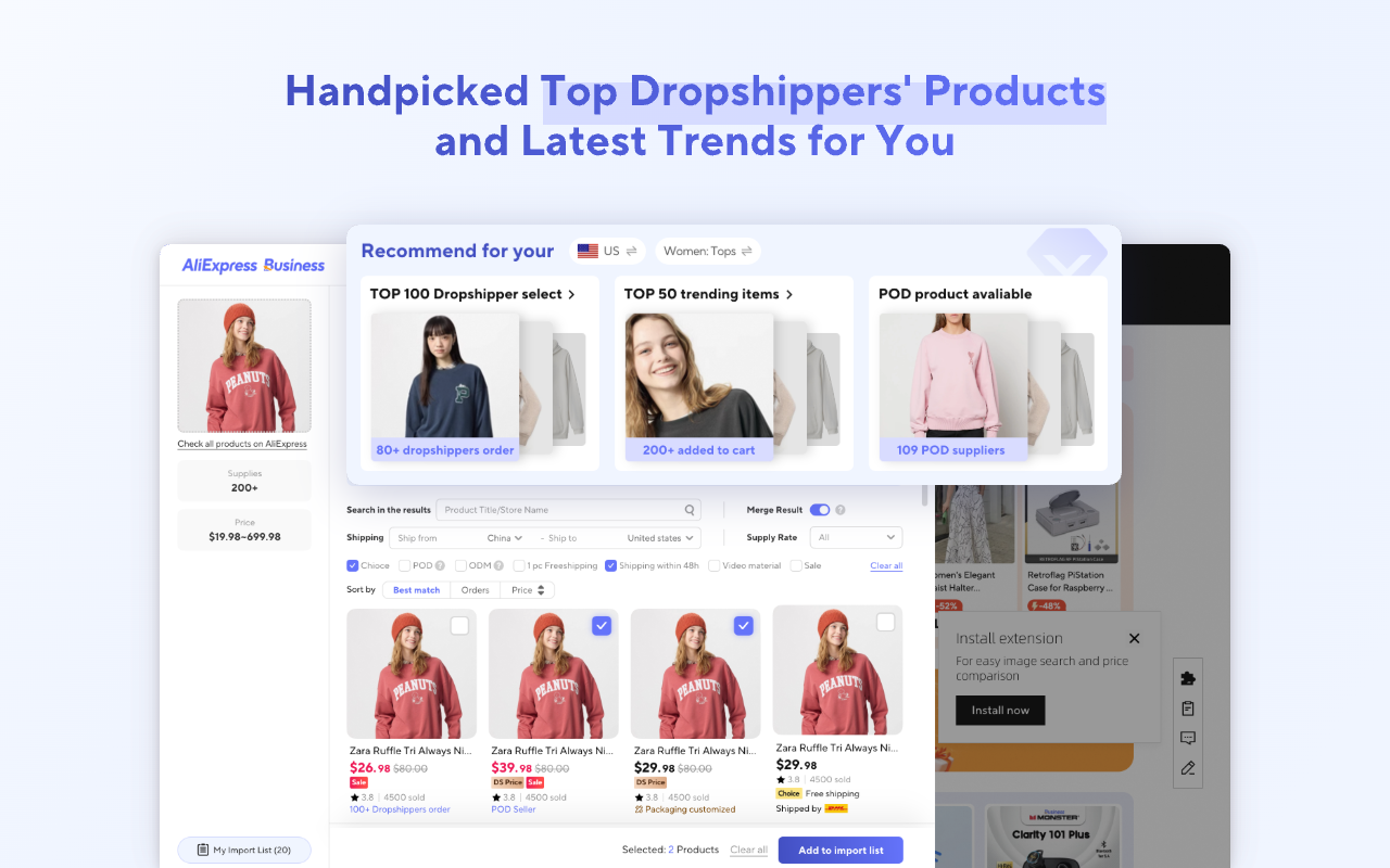 AliExpress Business-Find Winning Products, Boost Your Sales chrome谷歌浏览器插件_扩展第4张截图