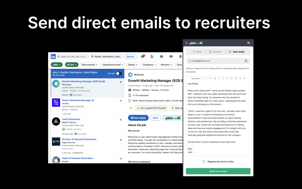 PitchMeAI - Job Recruiter Email Finder & Free Resume Customizer chrome谷歌浏览器插件_扩展第1张截图