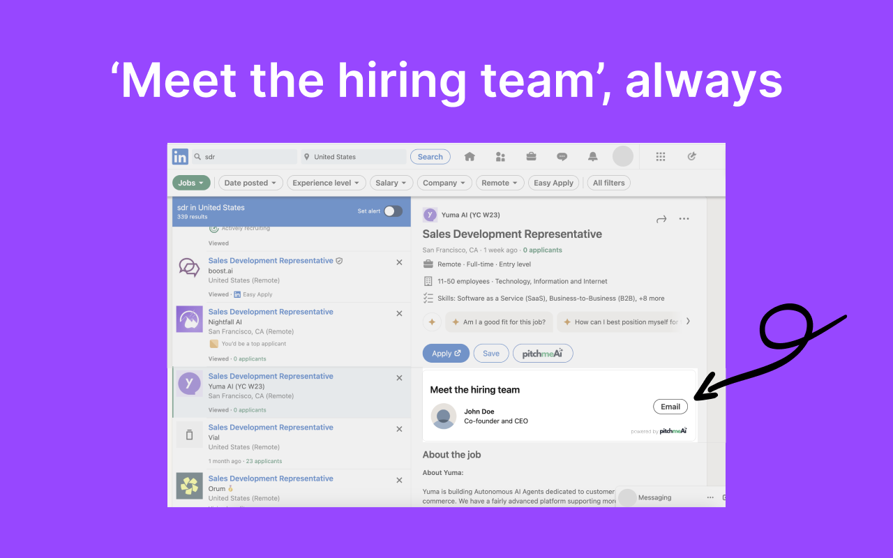 PitchMeAI - Job Recruiter Email Finder & Free Resume Customizer chrome谷歌浏览器插件_扩展第4张截图