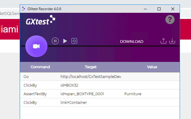 GXtest Recorder chrome谷歌浏览器插件_扩展第1张截图
