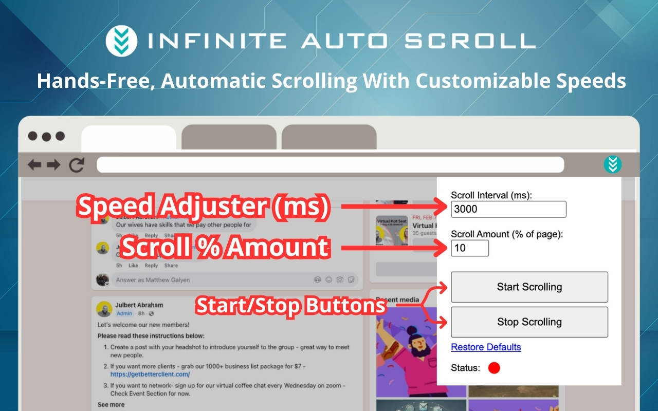 Infinite Auto Scroll chrome谷歌浏览器插件_扩展第2张截图