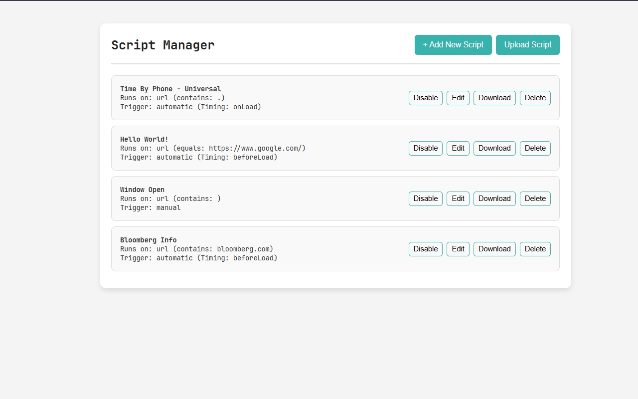Moonly - JavaScript Injector chrome谷歌浏览器插件_扩展第1张截图