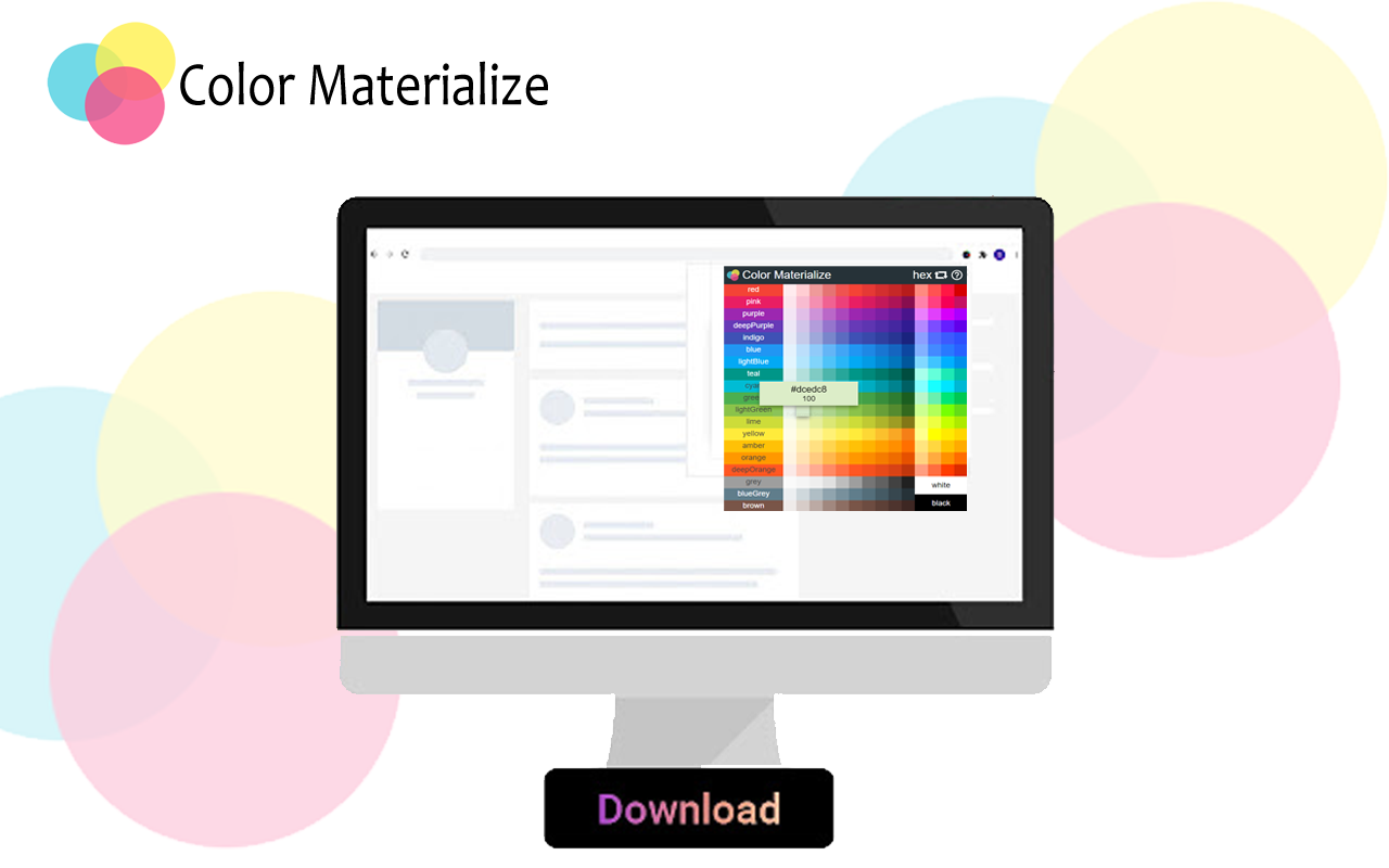 Color Materialize - 颜色选择 chrome谷歌浏览器插件_扩展第2张截图