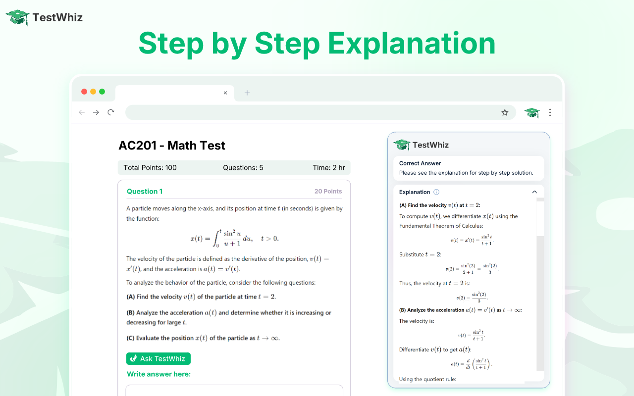 TestWhiz: AI for quizzes and assignments 📚 chrome谷歌浏览器插件_扩展第3张截图