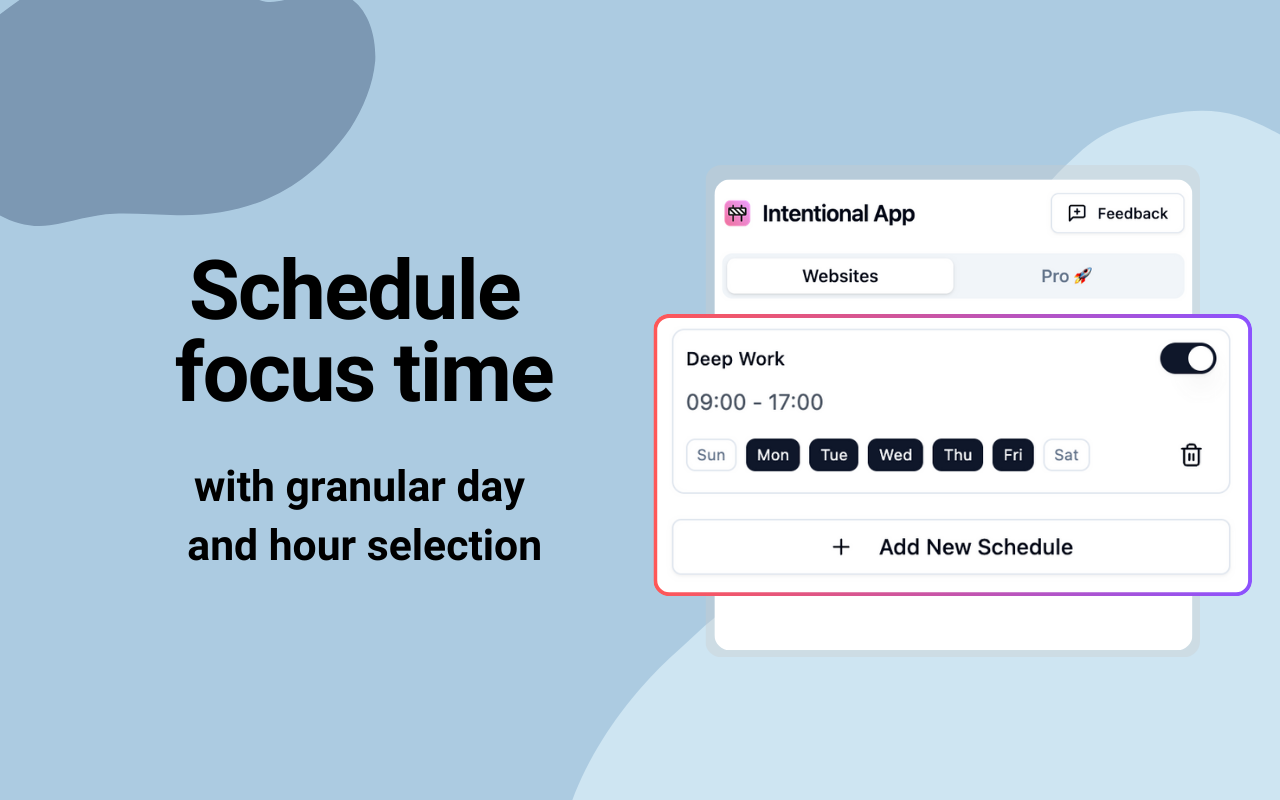 Intentional - Block Distracting Websites chrome谷歌浏览器插件_扩展第3张截图